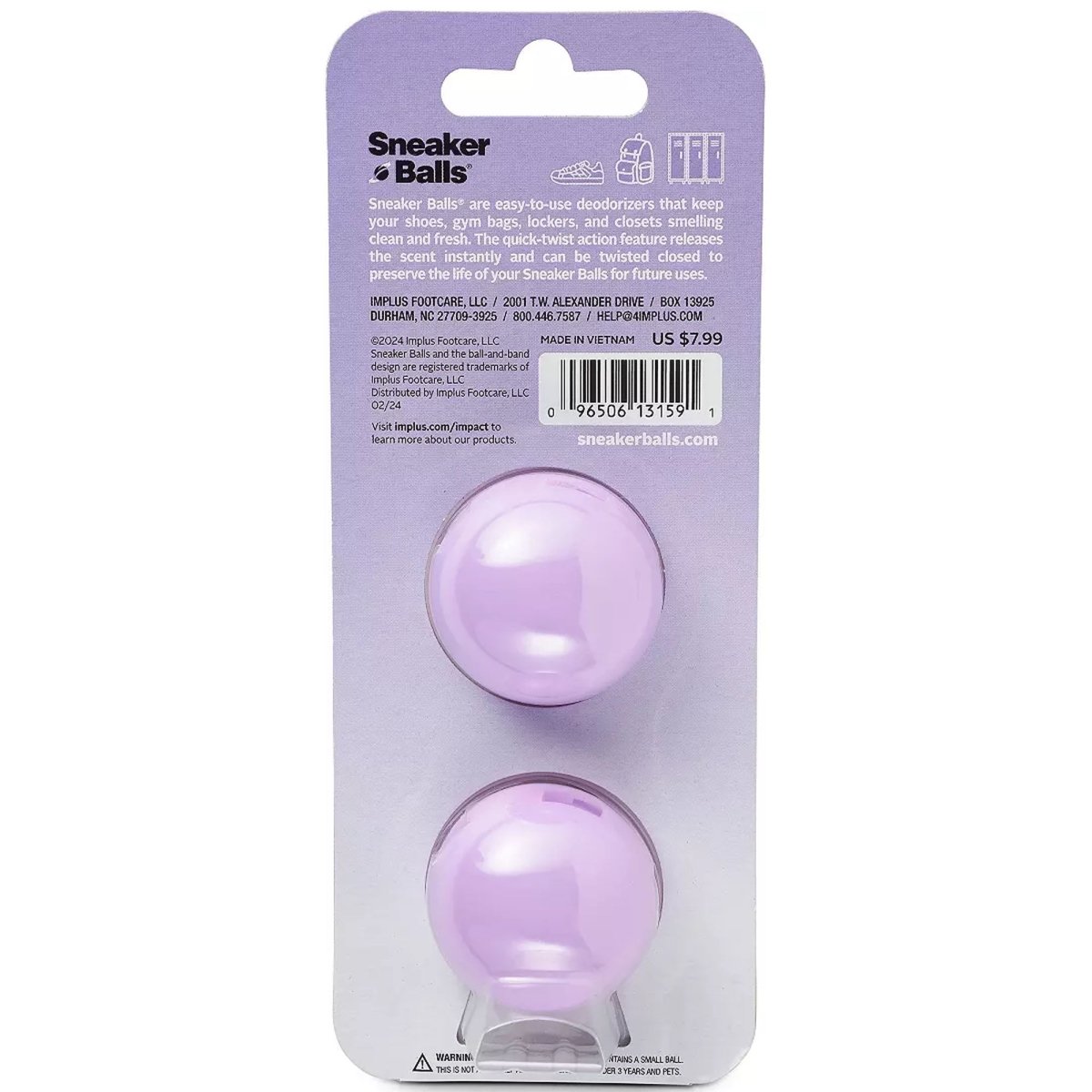 Sneaker Balls, Lavender Scented Shoe Freshener, Lavender, 2 Pack - Forza Sports