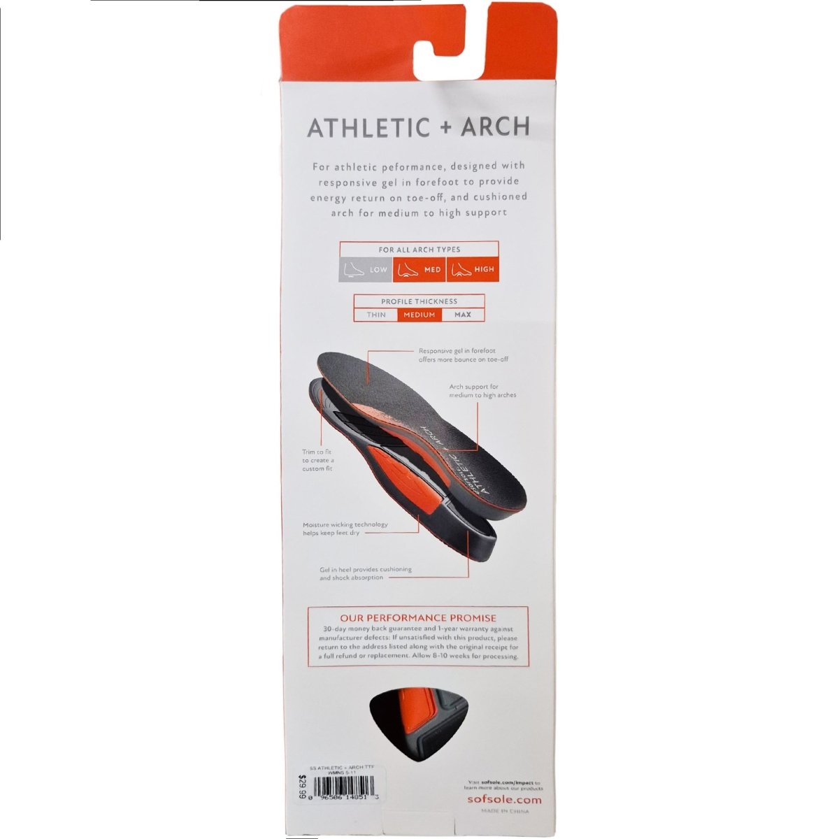 Sof Sole Athletic + Arch Trim To Fit Insoles - Forza Sports