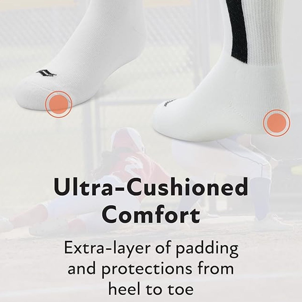 Sof Sole Baseball/Softball Over - The - Calf Team Athletic Performance Socks, Purple - Forza Sports