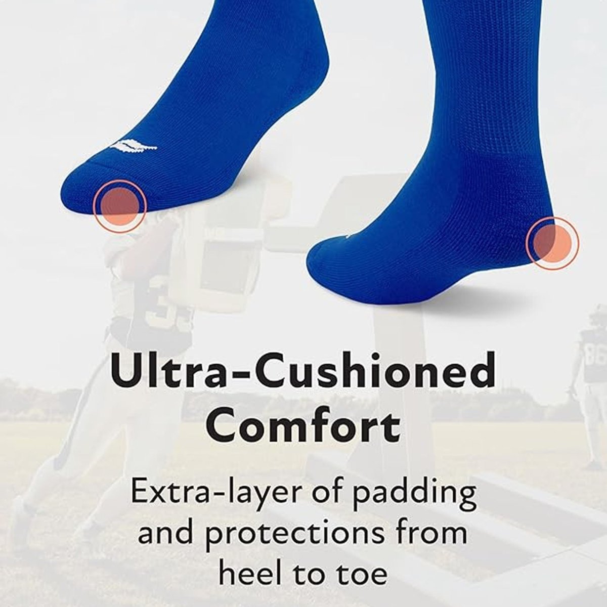 Sof Sole Football Over - The - Calf Team Athletic Performance Socks, White - Forza Sports