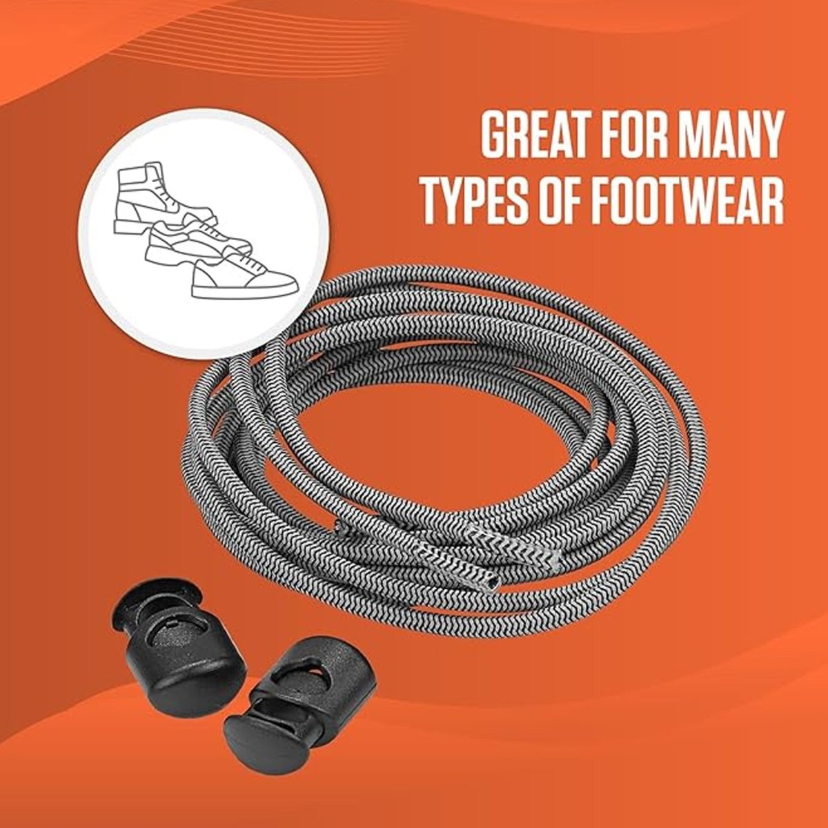 Sof Sole Reflective Lock - In Stretch Laces - Forza Sports