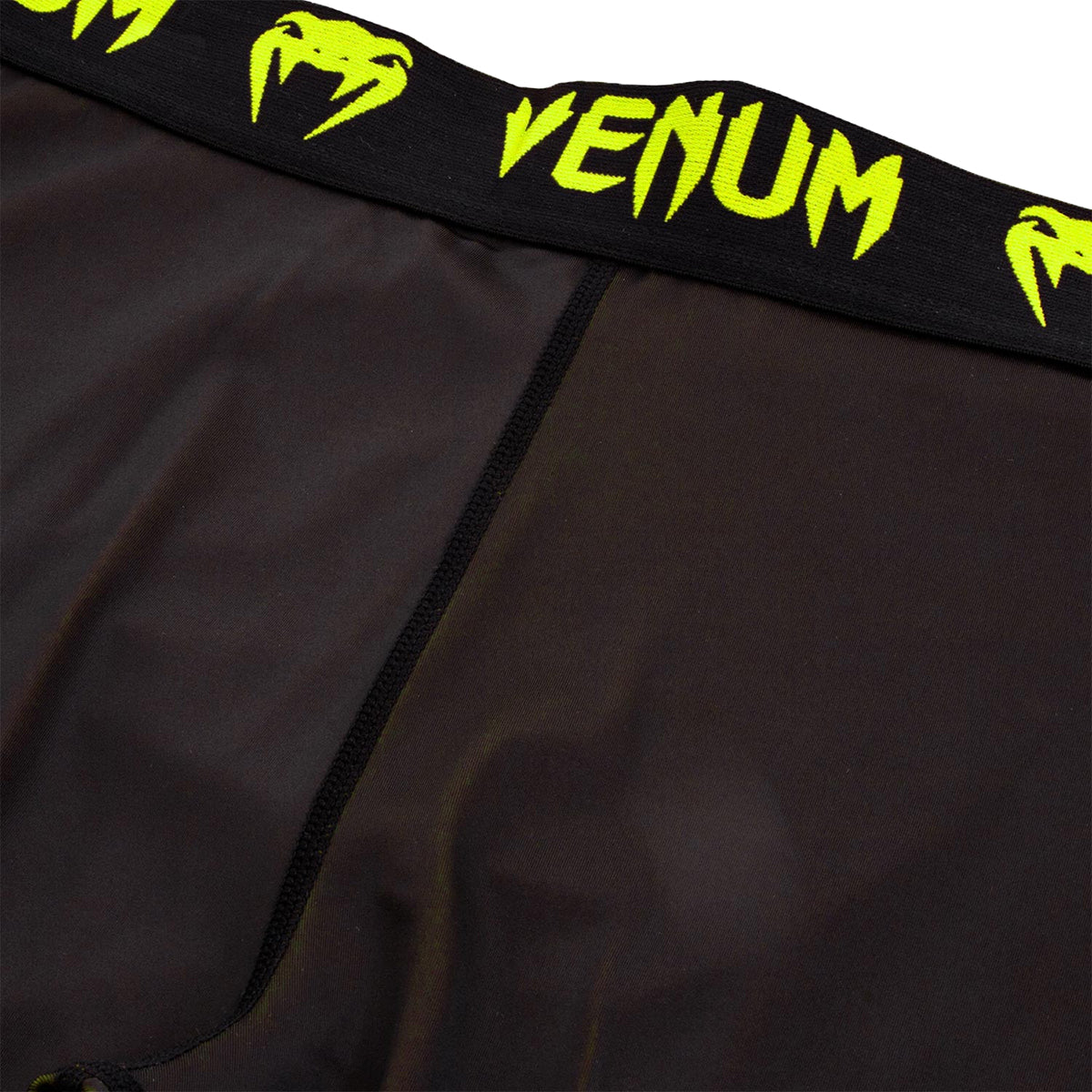Venum Giant Dry Tech Fit Cut Compression Spats - Black/Neo Yellow Venum