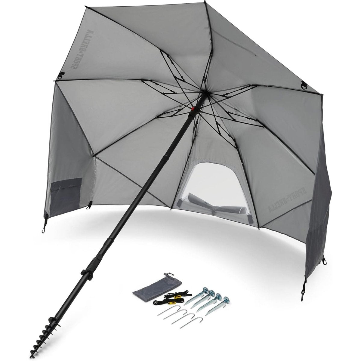 Sport - Brella Field Edge Sun Protection Umbrella, Gray - Forza Sports