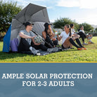 Sport - Brella Field Edge Sun Protection Umbrella, Gray - Forza Sports