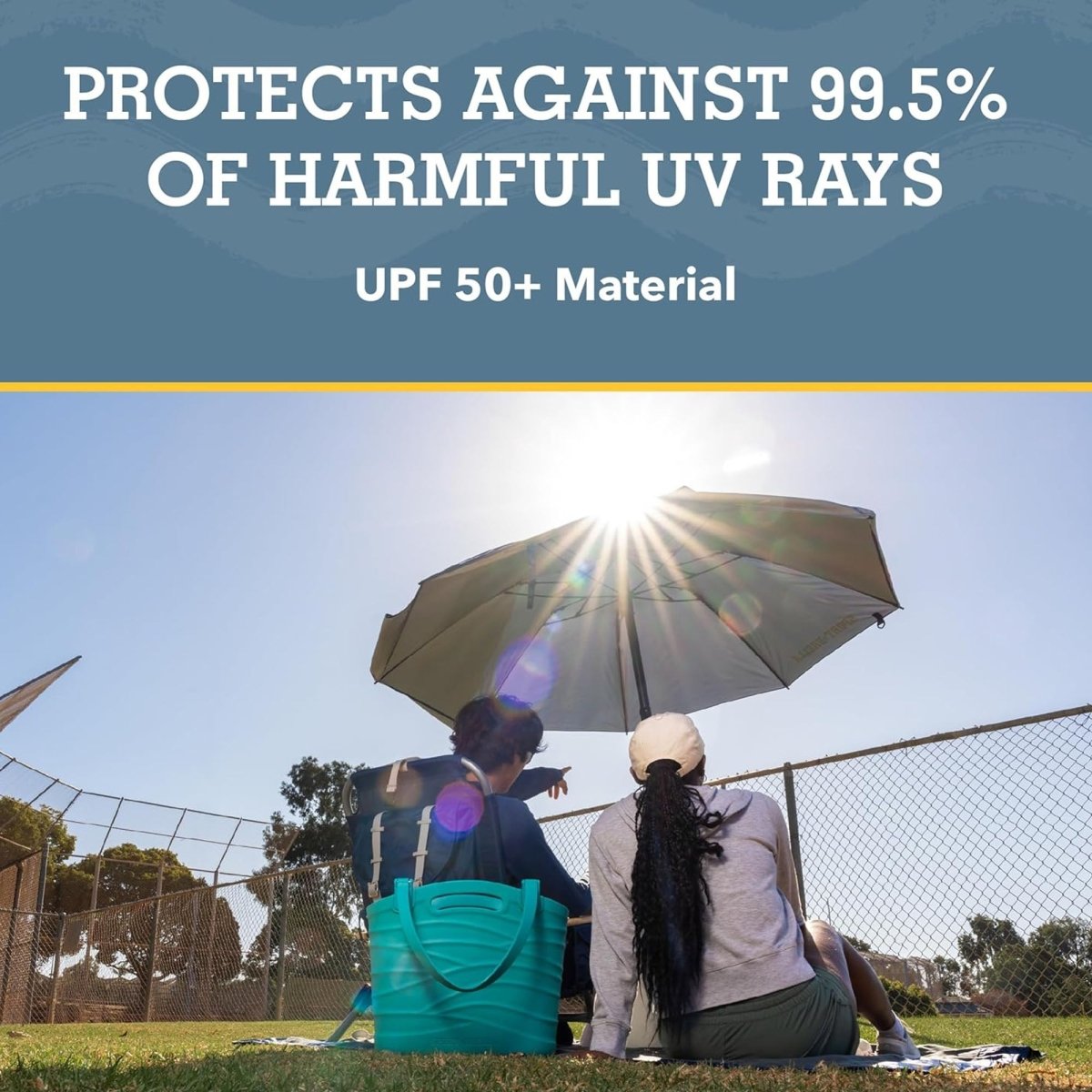 Sport - Brella Field Edge Sun Protection Umbrella, Gray - Forza Sports