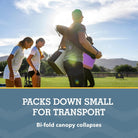 Sport - Brella Field Edge Sun Protection Umbrella, Gray - Forza Sports