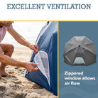 Sport - Brella Field Edge Sun Protection Umbrella, Gray - Forza Sports