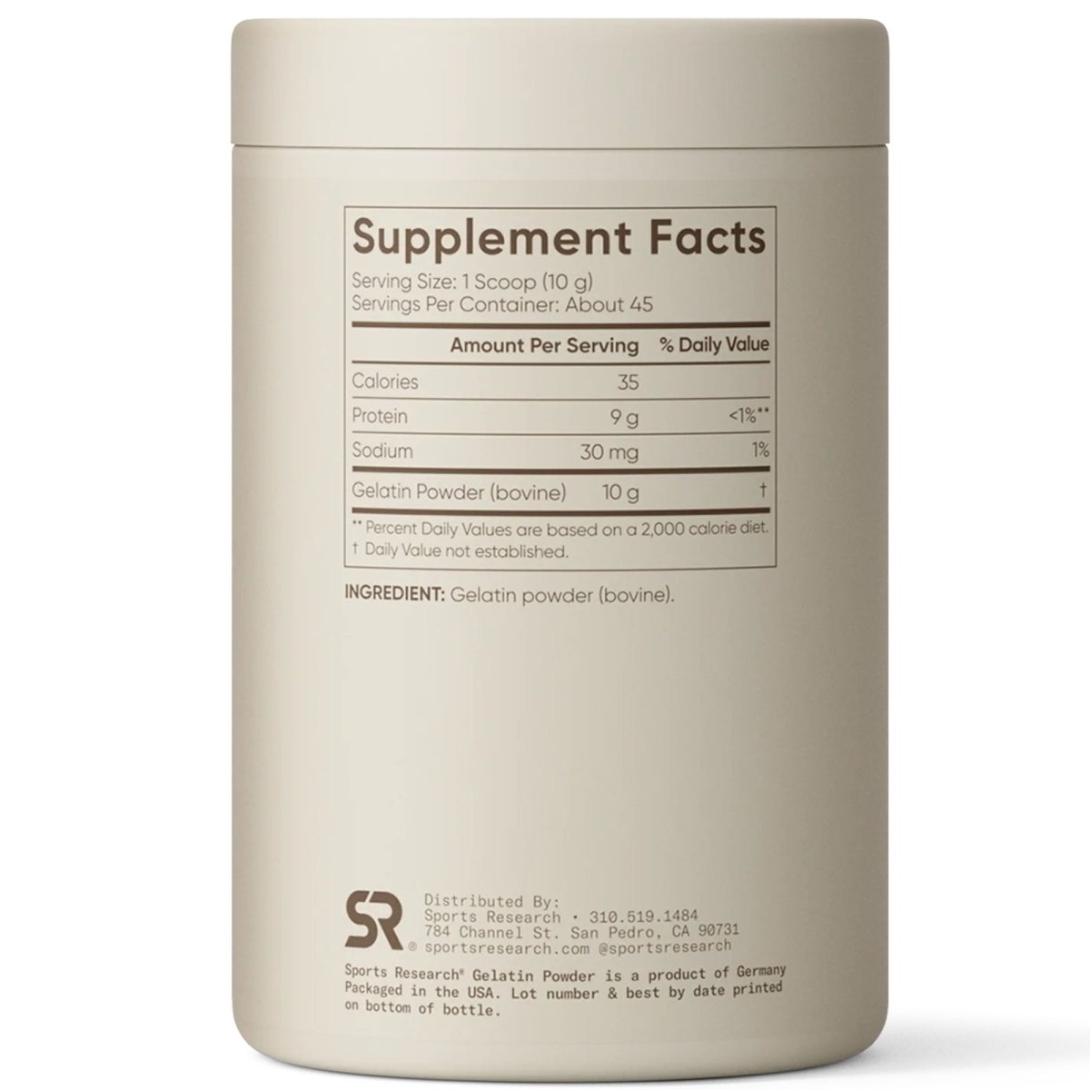 Sports Research Gelatin Powder, 16oz - Forza Sports