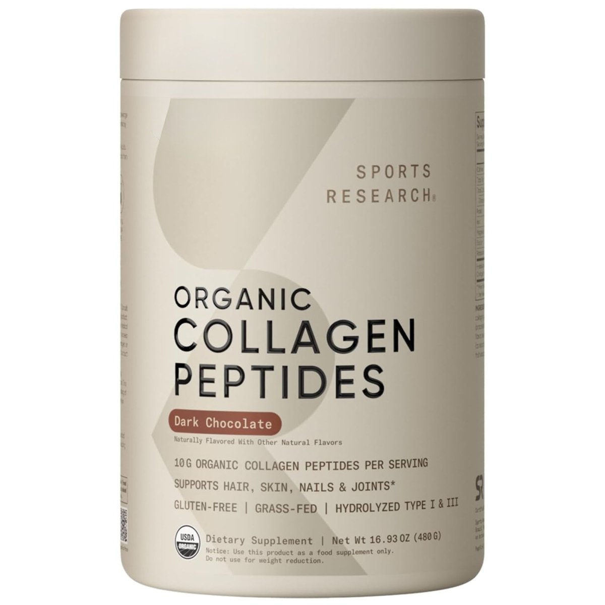 Sports Research Hydrolyzed Collagen Peptides Dietary Supplement - 41 Servings - Forza Sports