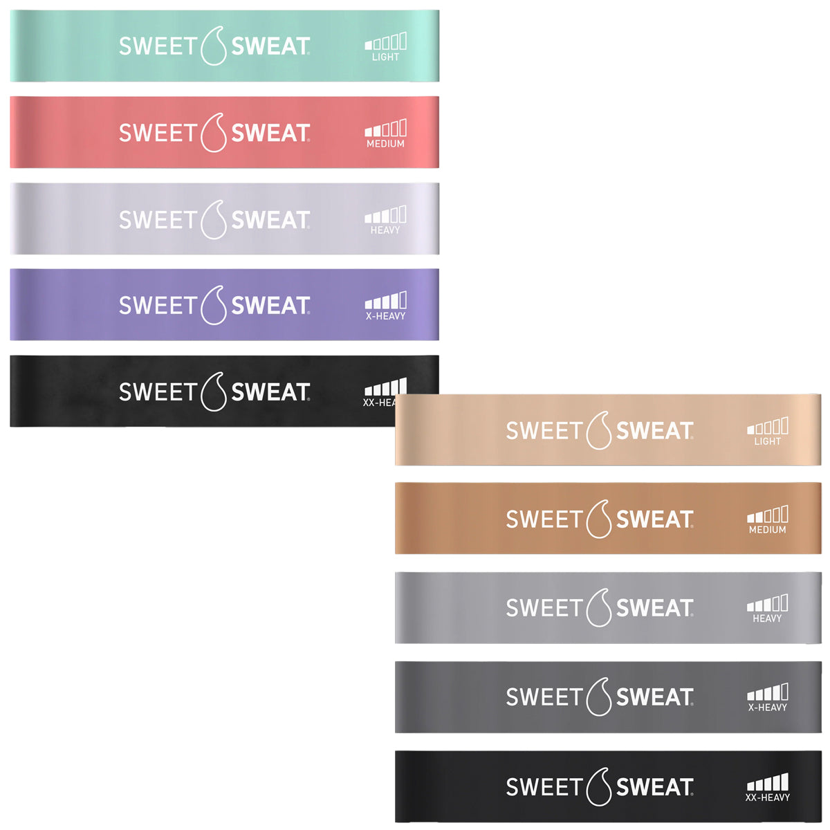 Sports Research Sweet Sweat Mini Loop Fitness Bands - 5-Pack Sports Research