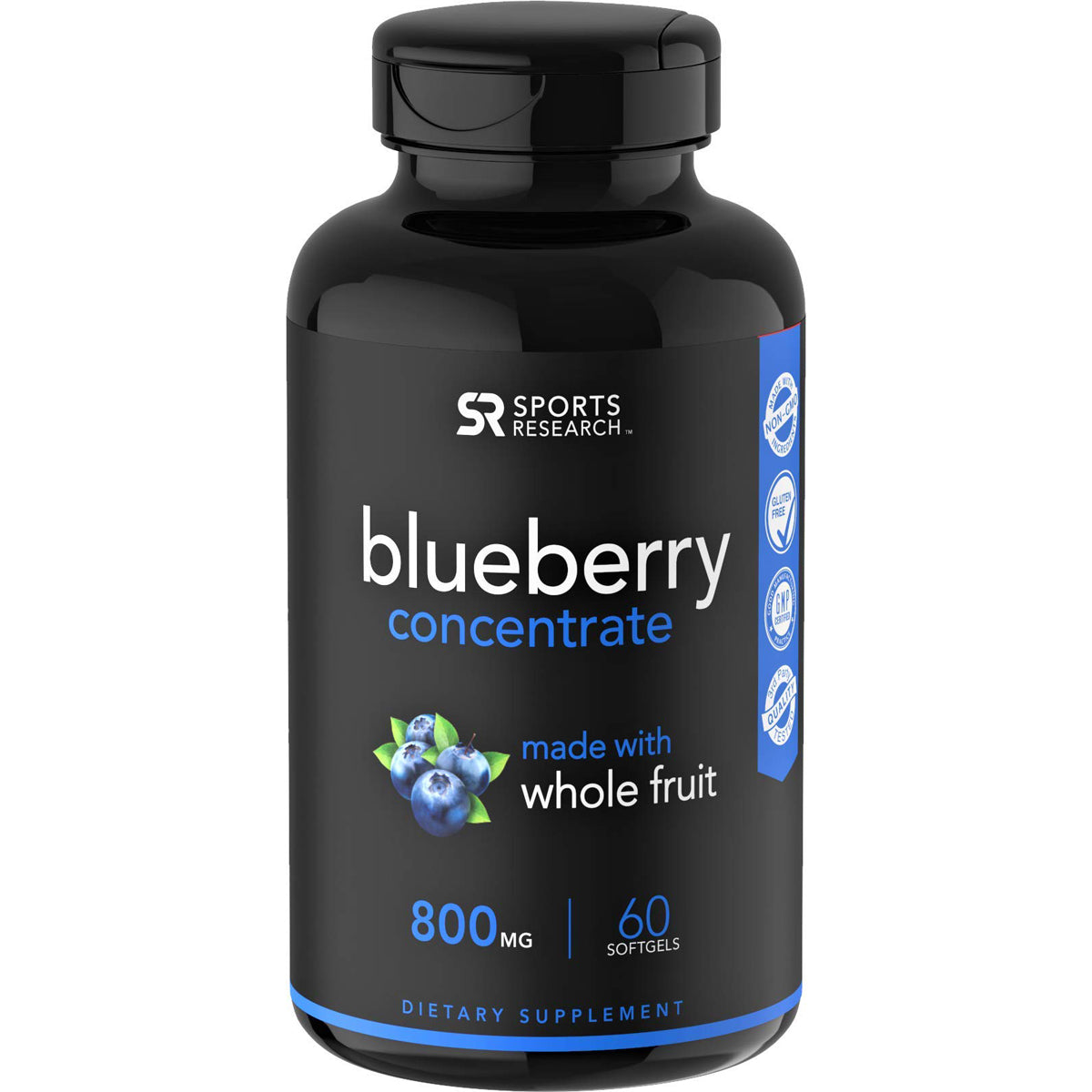 Sports Research Blueberry Concentrate Dietary Supplement - 60 Softgels Sports Research