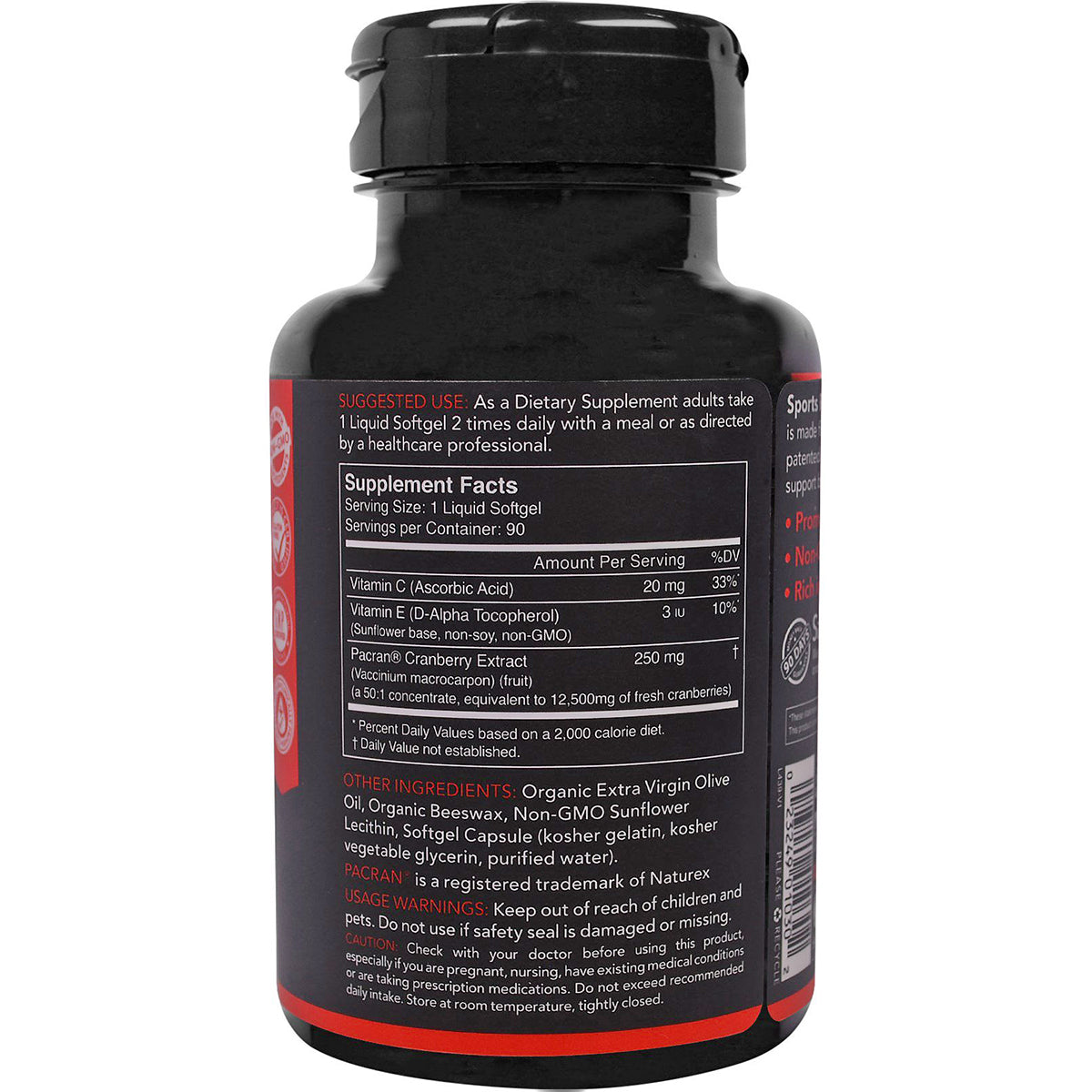 Sports Research Cranberry Concentrate Dietary Supplement - 90 Softgels Sports Research