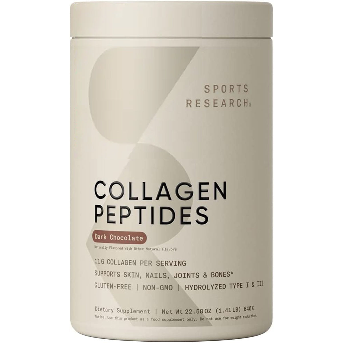 Sports Research Hydrolyzed Collagen Peptides Dietary Supplement - 41 Servings Sports Research