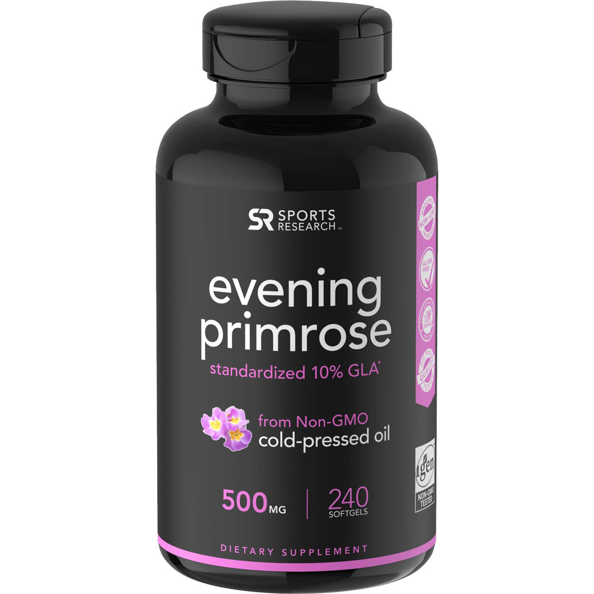 Sports Research Evening Primrose Oil Dietary Supplement - 240 Softgels Sports Research