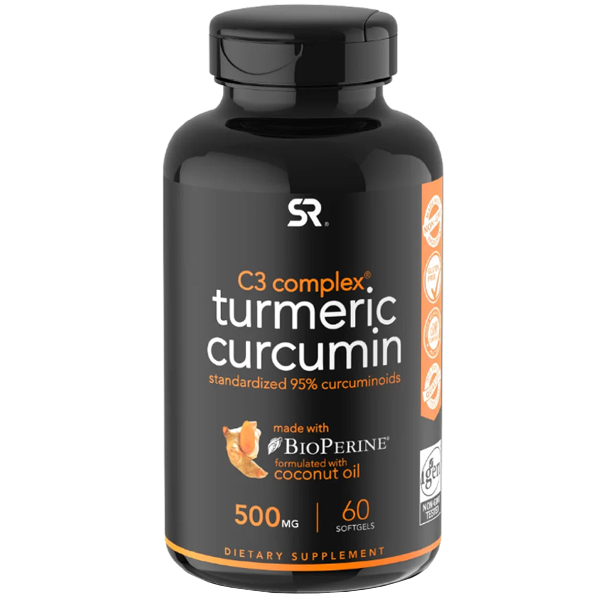 Sports Research C3 Complex Turmeric Curcumin Dietary Supplement - 60 Softgels Sports Research