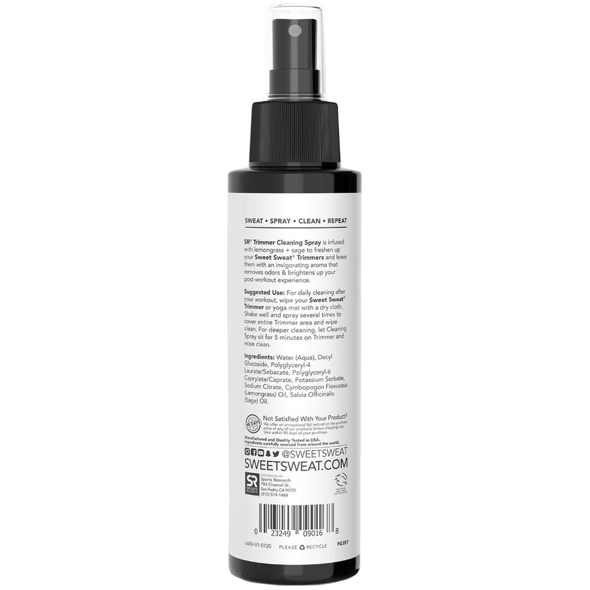 Sports Research 4 oz. Sweet Sweat Trimmer Cleaning Spray - Lemongrass/Sage Sports Research