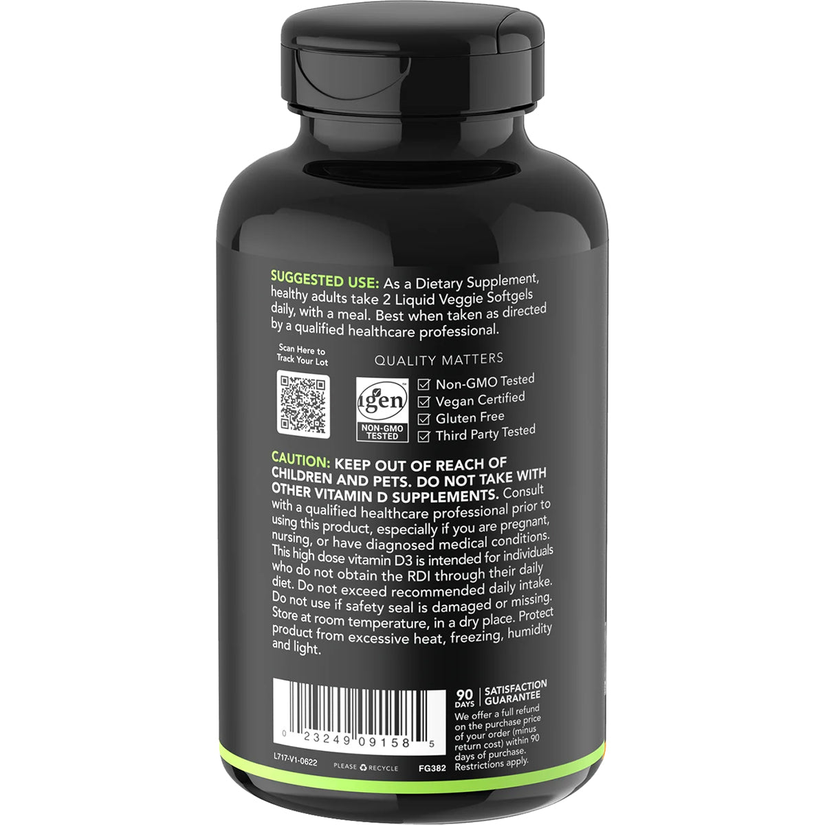 Sports Research Vegan Omega-3 with Vitamin D3 Dietary Supplement - 60 Softgels Sports Research