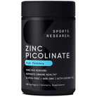 Sports Research Zinc Picolinate with Coconut Oil, High Potency - Forza Sports