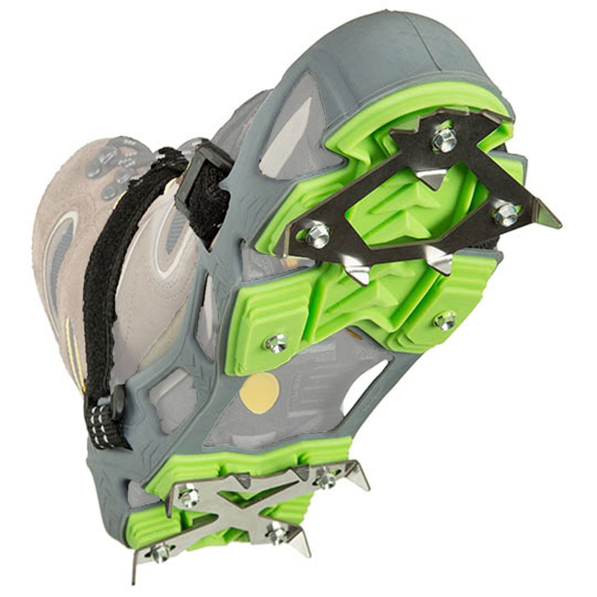 STABILicers Hike Macro Traction Cleats, ग्रे/ग्रीन - Forza Sports