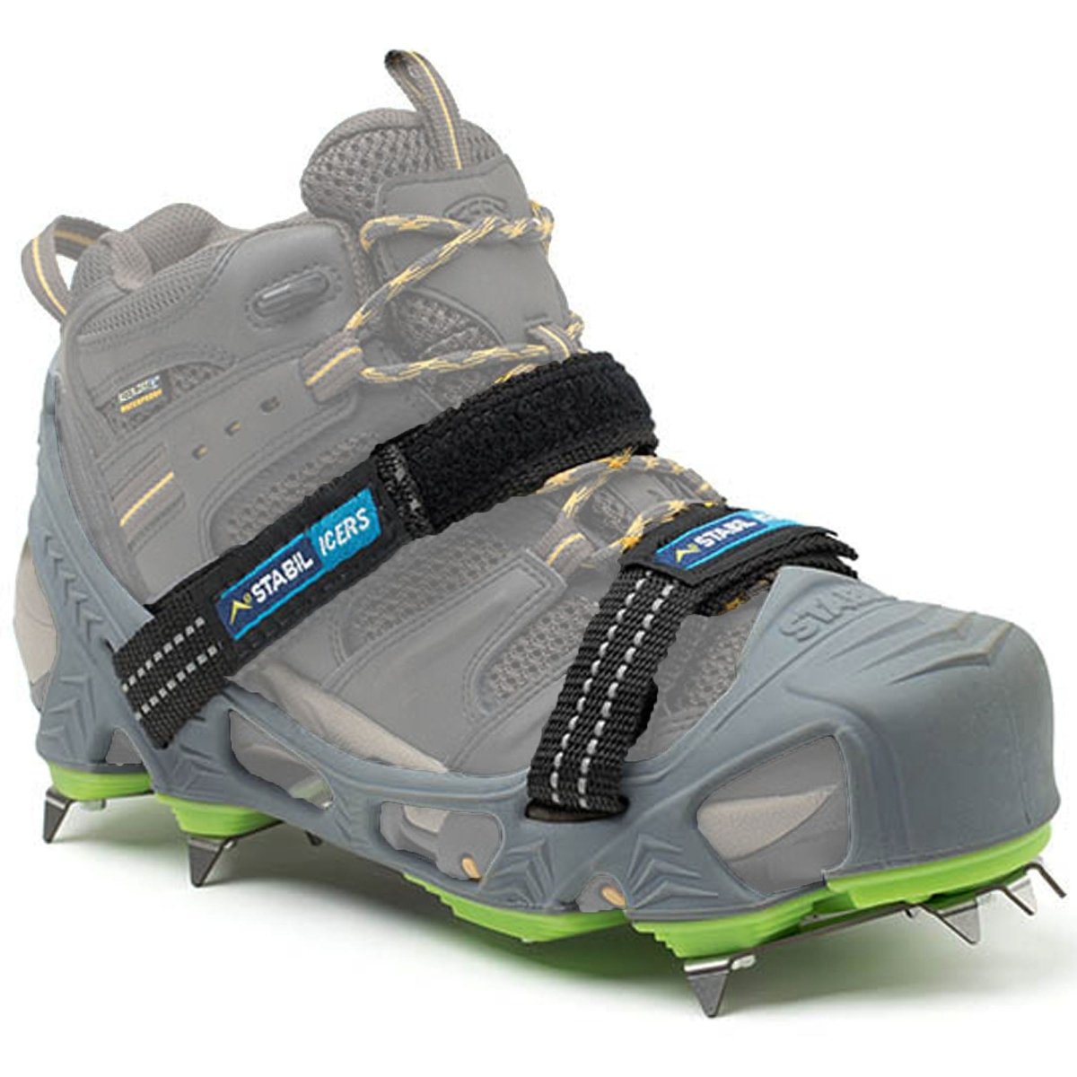 STABILicers Hike Macro Traction Cleats, ग्रे/ग्रीन - Forza Sports