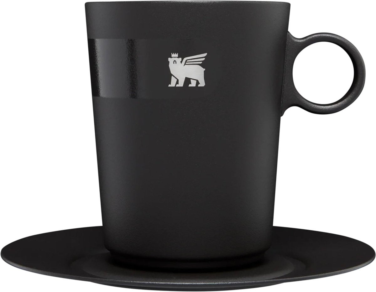 Stanley 10.6 oz. Daybreak Cafe Latte Cup and Stillness Saucer - Foundry Black - Forza Sports