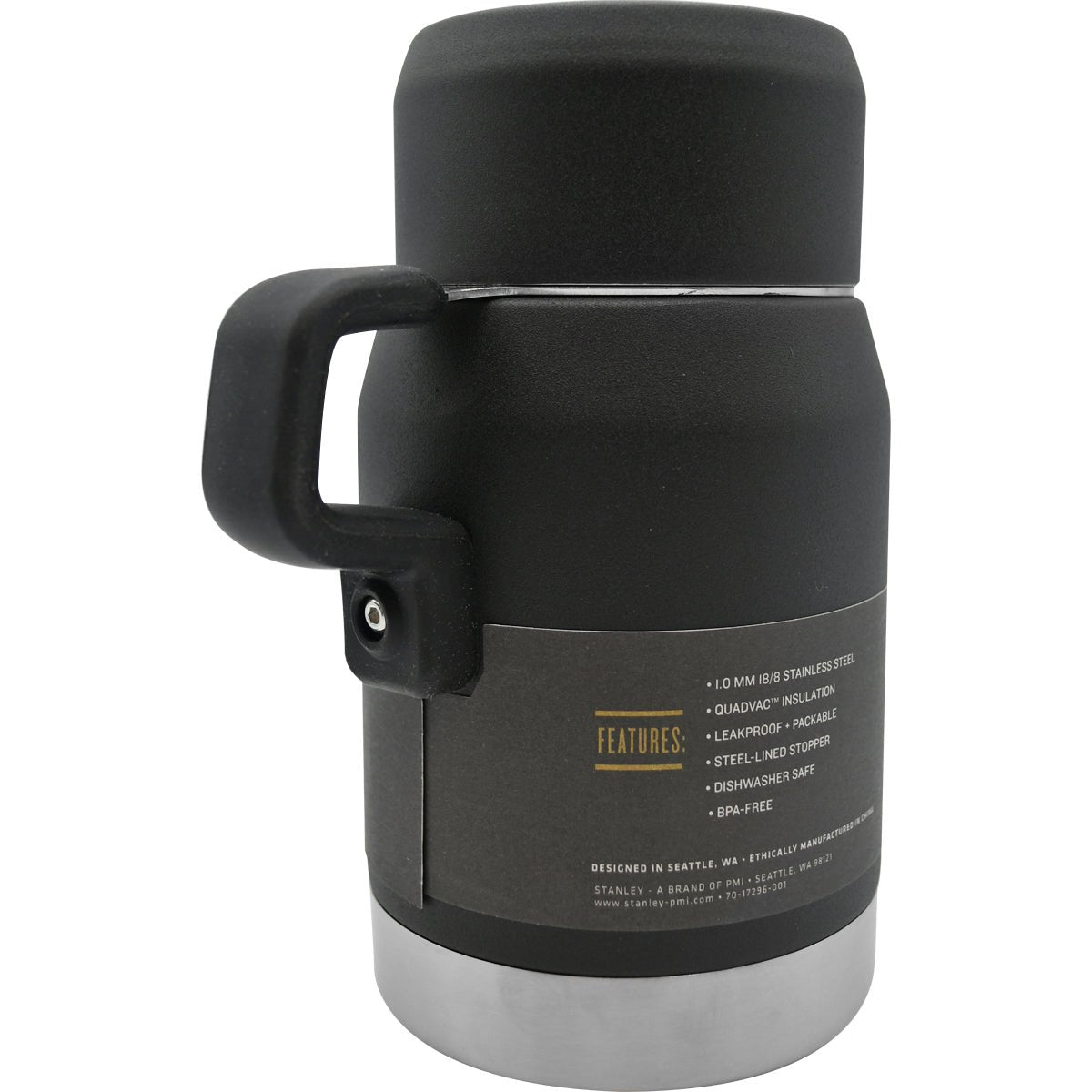 Stanley Master Unbreakable Insulated Stainless Steel Food Jar - Foundry Black - Forza Sports