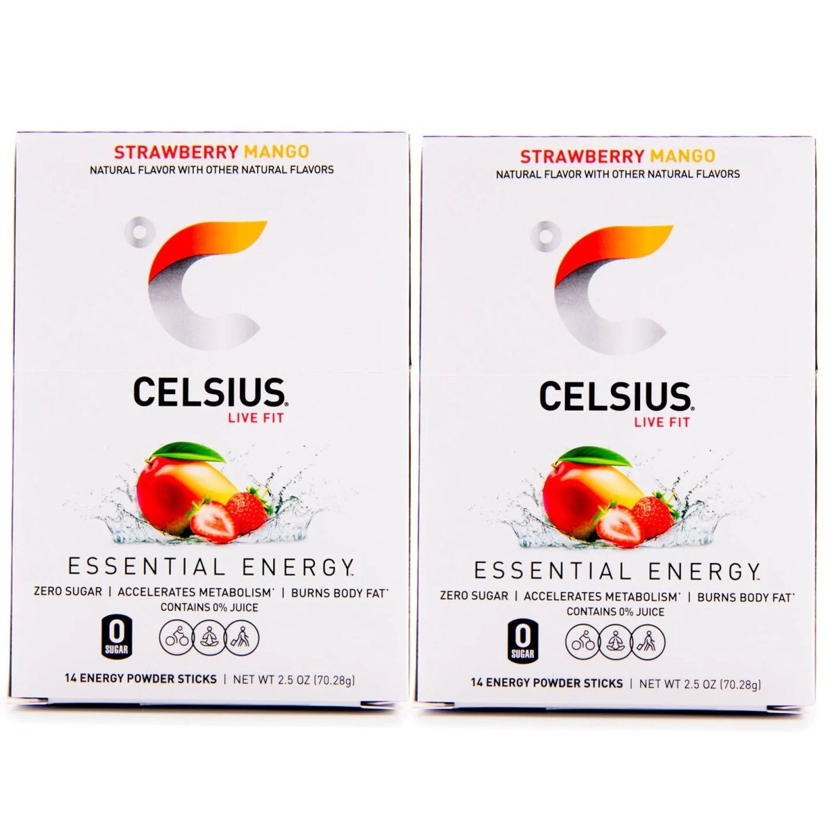 Celsius On - The - Go Zero Sugar Powder Stick Drink Mix 2 Pack - Forza Sports