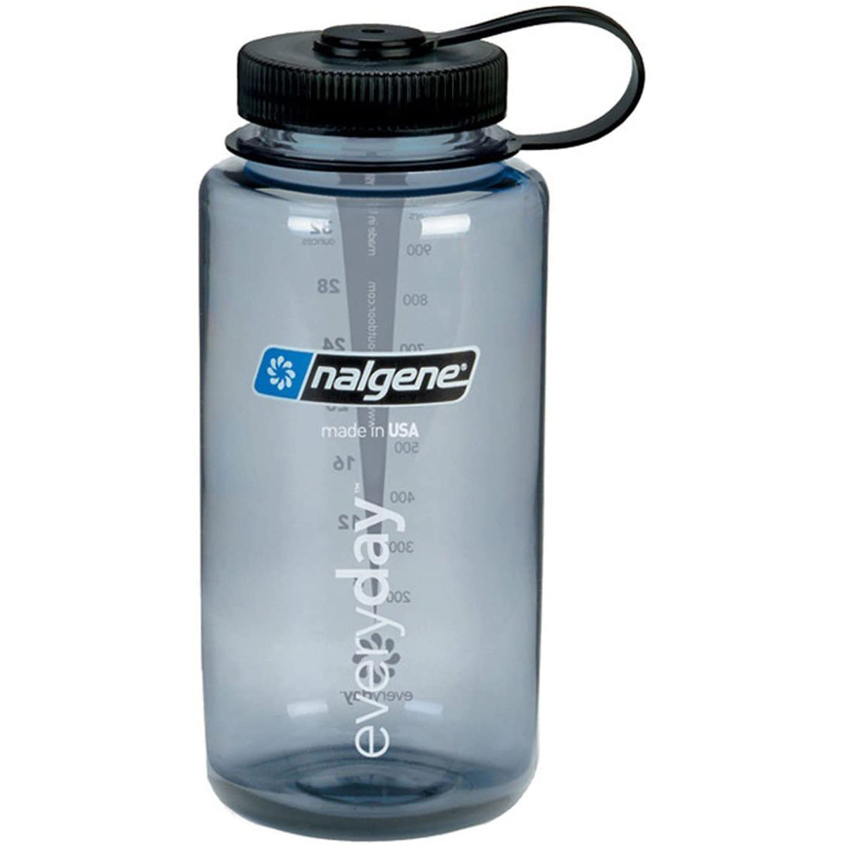 Nalgene Sustain 32 oz. Tritan Everyday Wide Mouth Water Bottle - Gray/Black Nalgene
