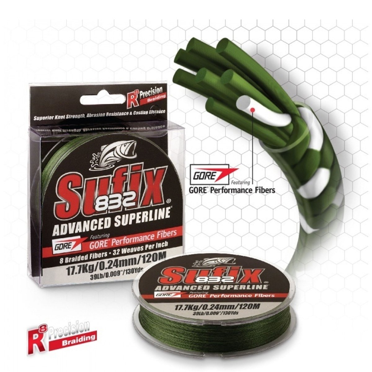Sufix 832 Advanced Superline Braid Fishing Line, 3500 Yard Spool - Forza Sports