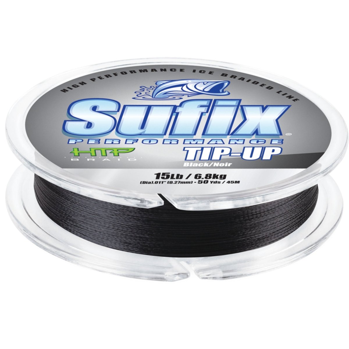braided ice fishing line Sufix 832 Braid 4 lb Ghost superior abrasion resistance Sufix Performance Tip-Up Ice Braid