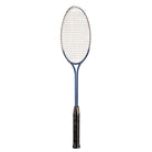 Champion Sports Junior Tempered Steel Twin Shaft Badminton Racket - 24" - Silver/Blue - Forza Sports