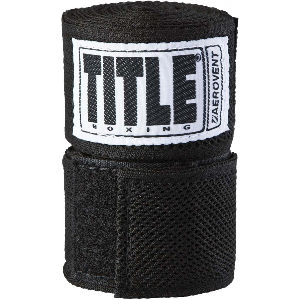 Title Boxing Aerovent Xtreme Wicking Spandex Blend 180" Handwraps - Black Title Boxing