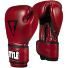 Title Boxing Blood Red Leather Hook and Loop Training Gloves - Red Title Boxing