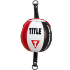 Title Boxing Infused Foam Inflated Leather Double End Bag - Red/White/Black - Forza Sports