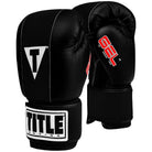 Title Boxing Gel Fitness Hook and Loop Washable Gloves 2.0 - Black/Black Title Boxing