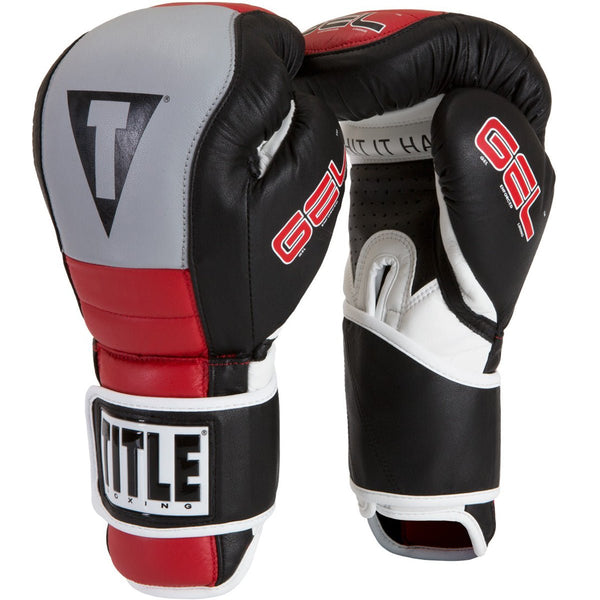 Shop Title Boxing Bag Gloves | Black/Gray/Red – Forza Sports