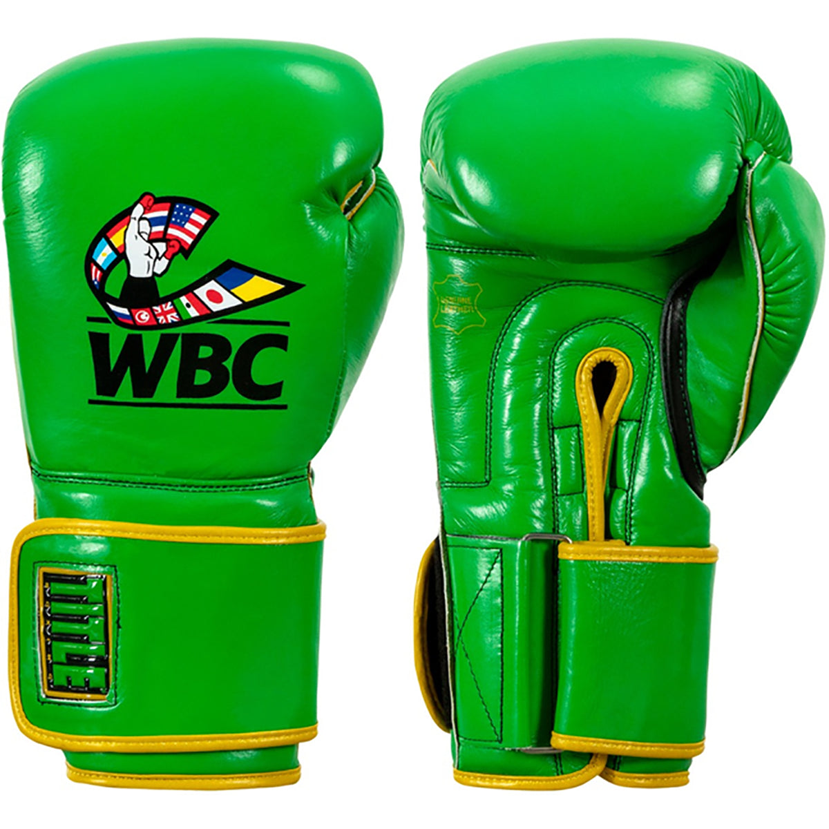 Title Boxing WBC Hook and Loop Bag Gloves - Green/Black Title Boxing