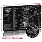 TekMat Original Gun Cleaning Mat - 17" X 11" - Beretta 92 - Forza Sports