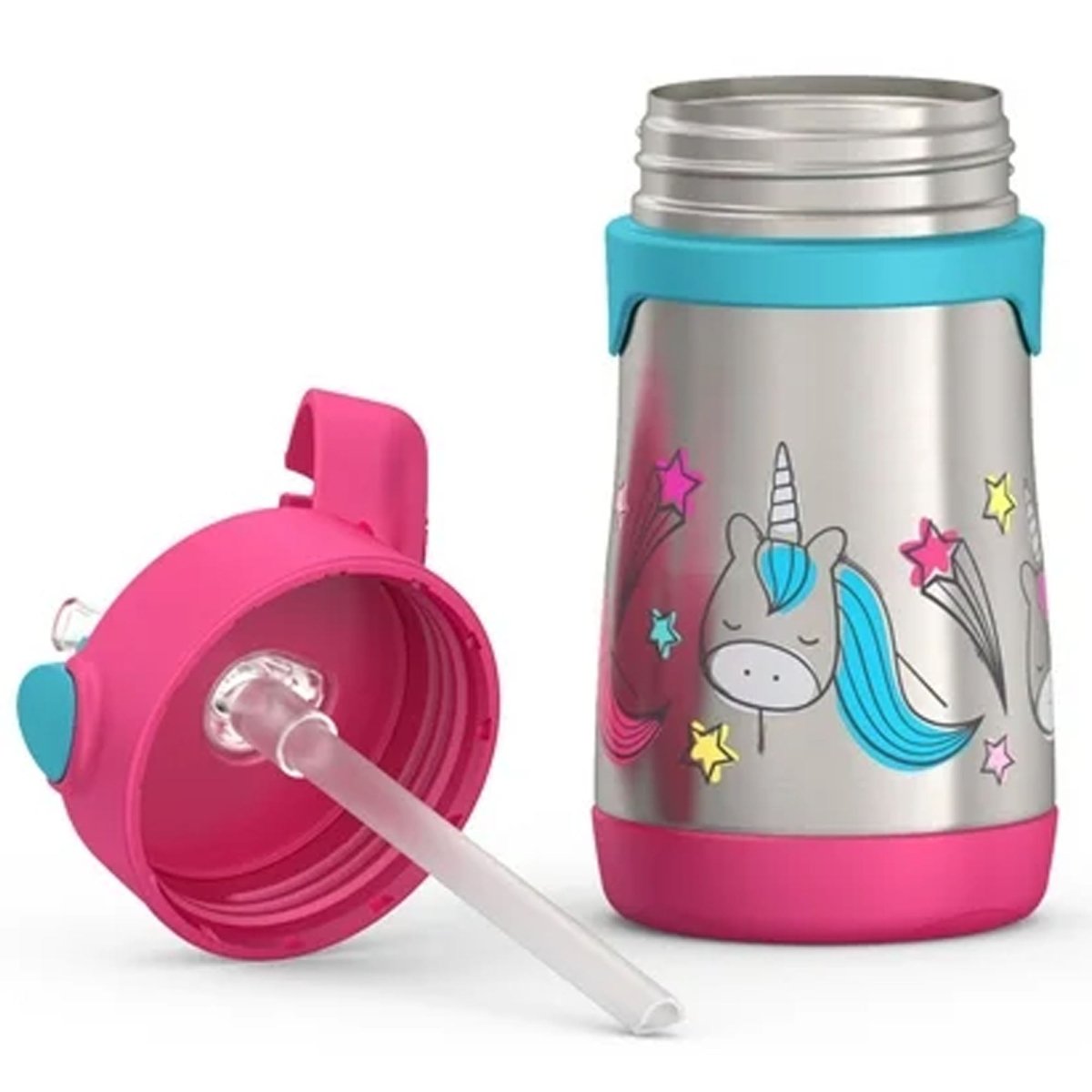 Thermo Kids 10 oz. Foogo Vaccum Insulated Stainless Steel Straw Bottle - Forza Sports