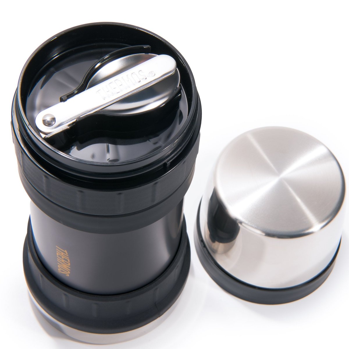 Thermos - Stainless Steel Vaccuum Insulated 16 oz. Work Series Food Jar - Black - Forza Sports