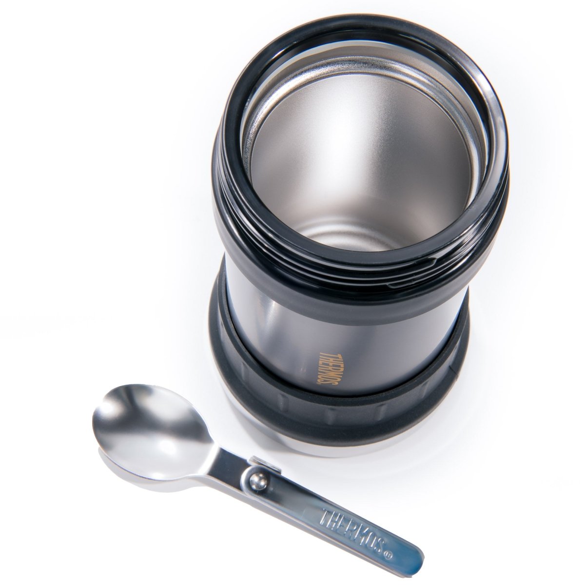 Thermos - Stainless Steel Vaccuum Insulated 16 oz. Work Series Food Jar - Black - Forza Sports