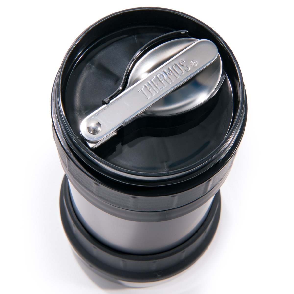 Thermos - Stainless Steel Vaccuum Insulated 16 oz. Work Series Food Jar - Black - Forza Sports