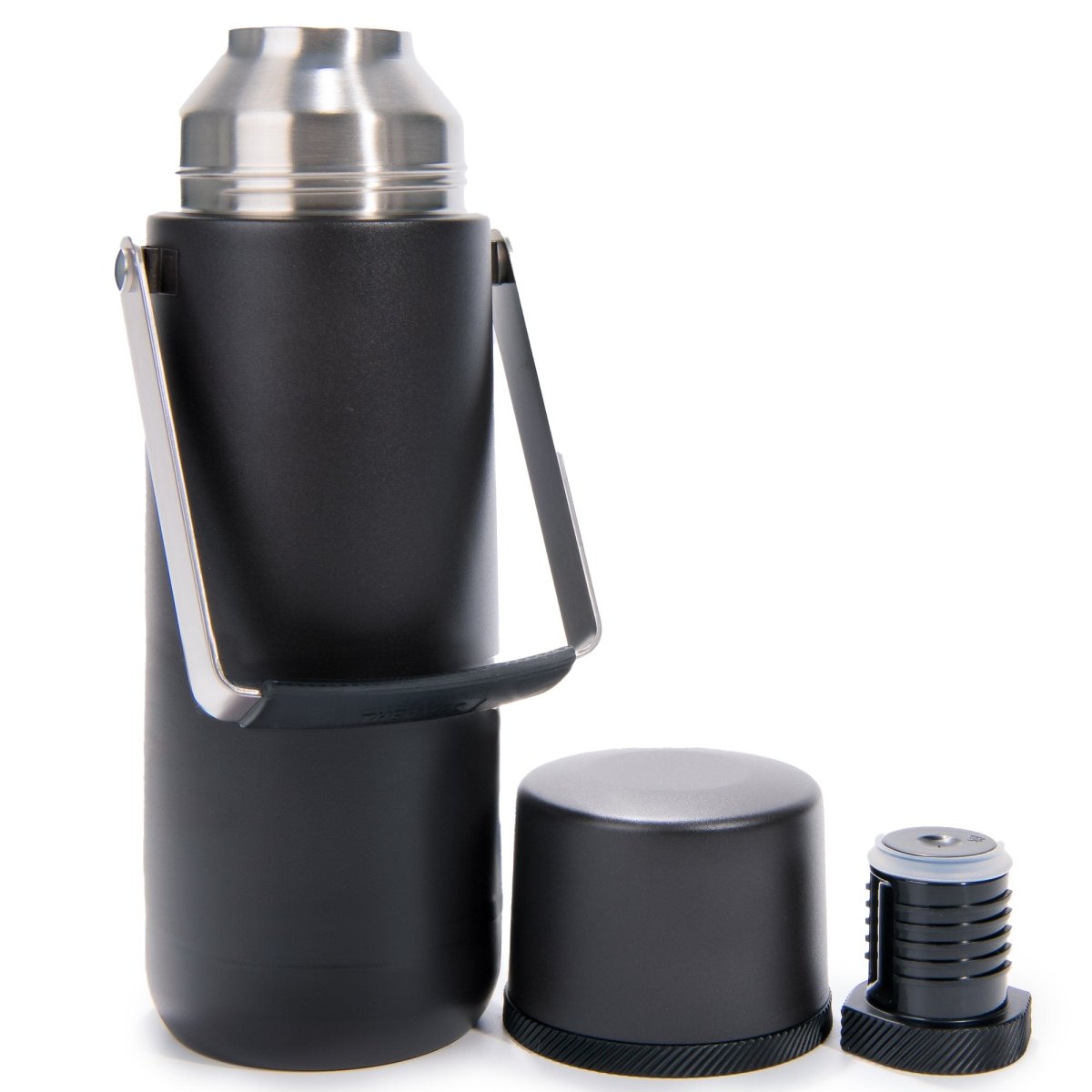 Thermos - 40 oz Stainless Steel Vacuum Insulated Beverage Bottle - Espresso Black - Forza Sports