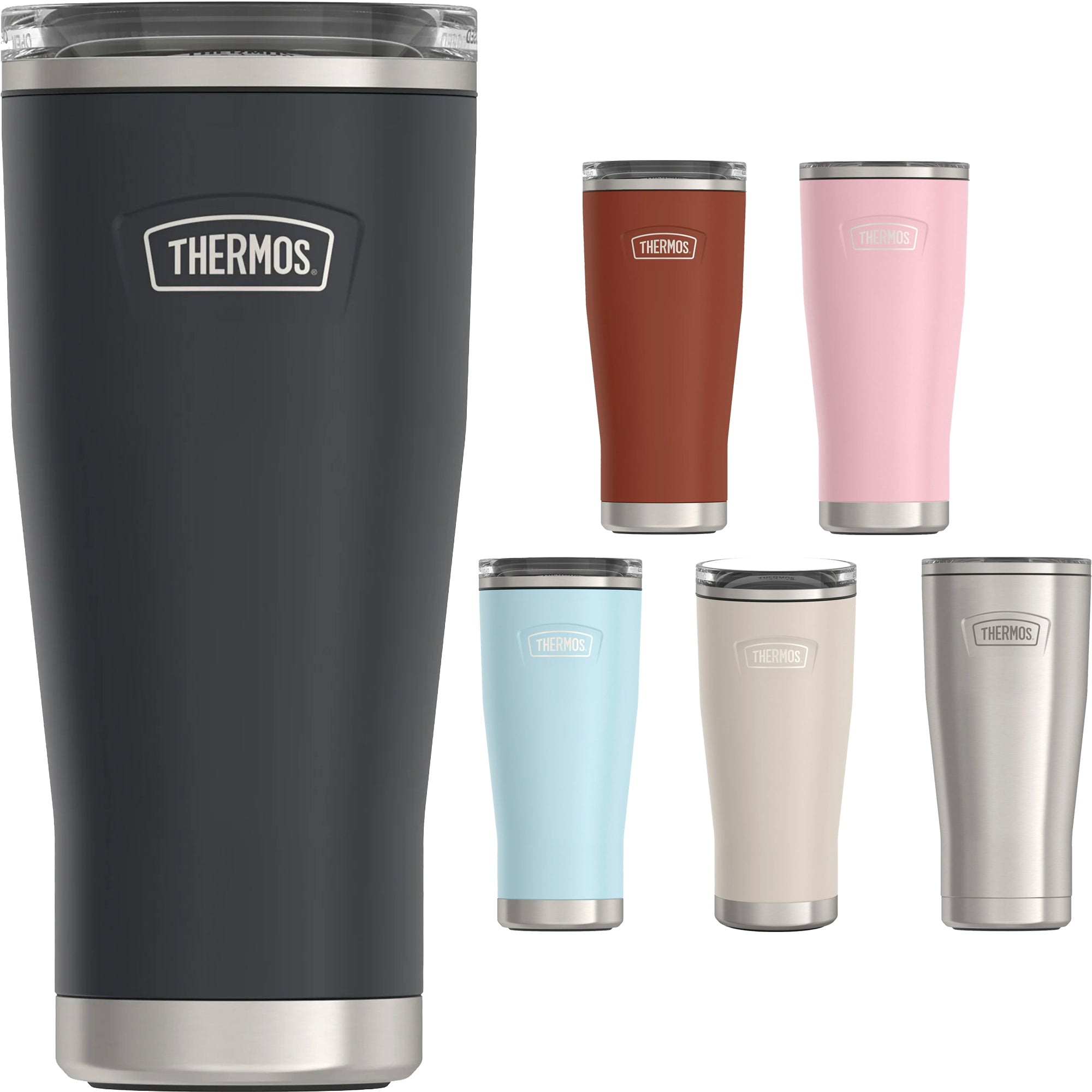 Thermos ICON Series Stainless Steel Vacuum Insulated Tumbler, 16oz, Saddle  
