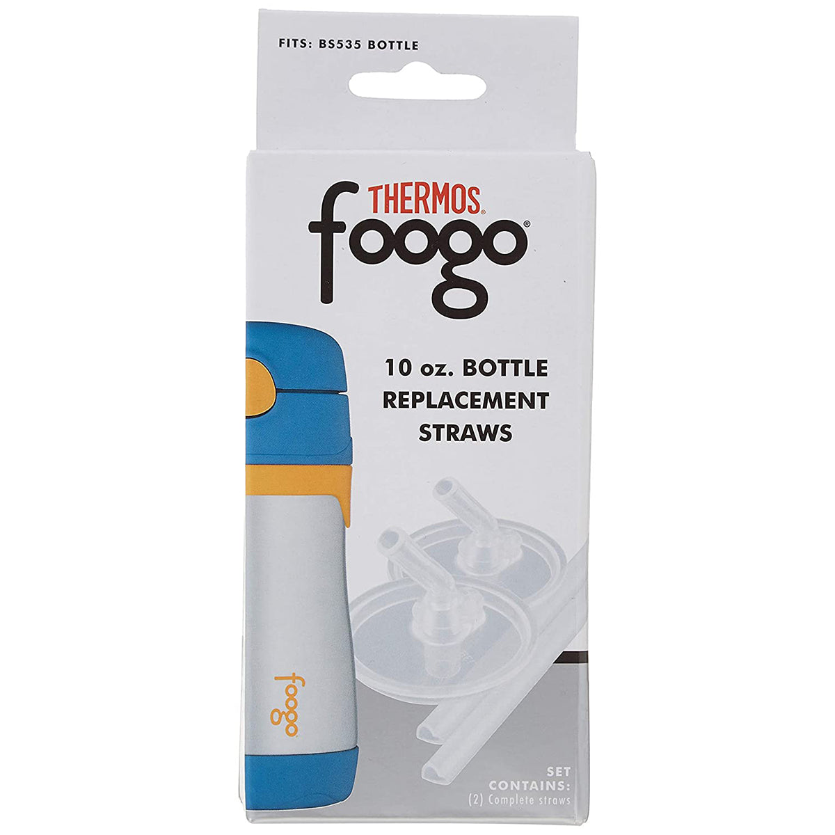 Thermos Foogo 10 oz. Bottle Replacement Straw Set 2-Pack - Clear Thermos