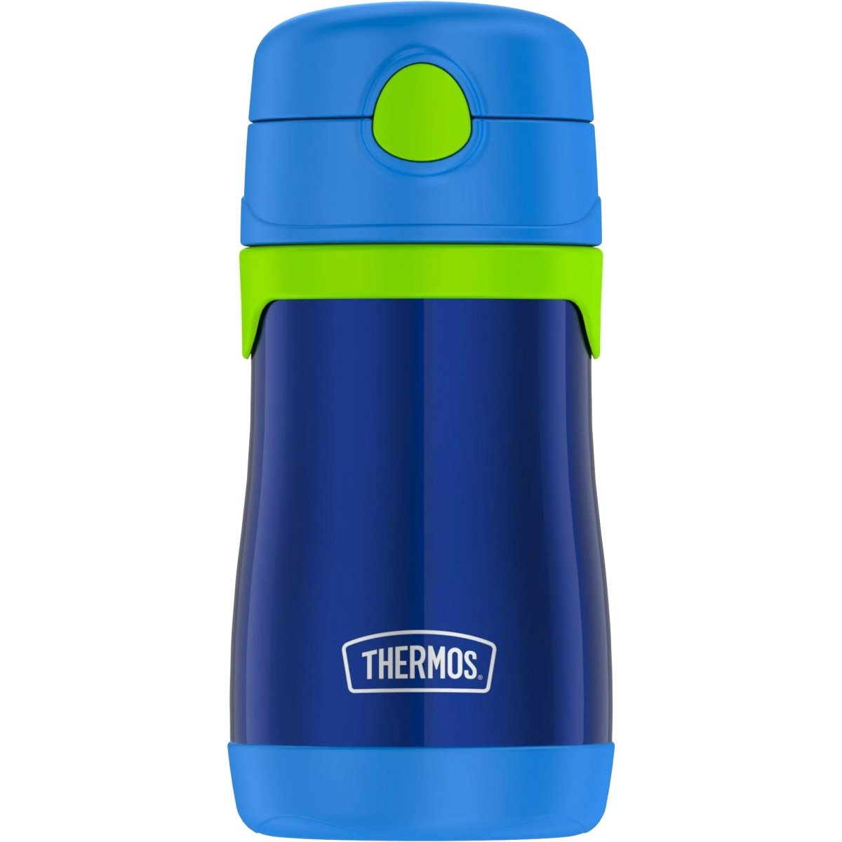 Thermos Kid's 10 oz. Vacuum Insulated Stainless Steel Water Bottle - Navy/Lime - Forza Sports