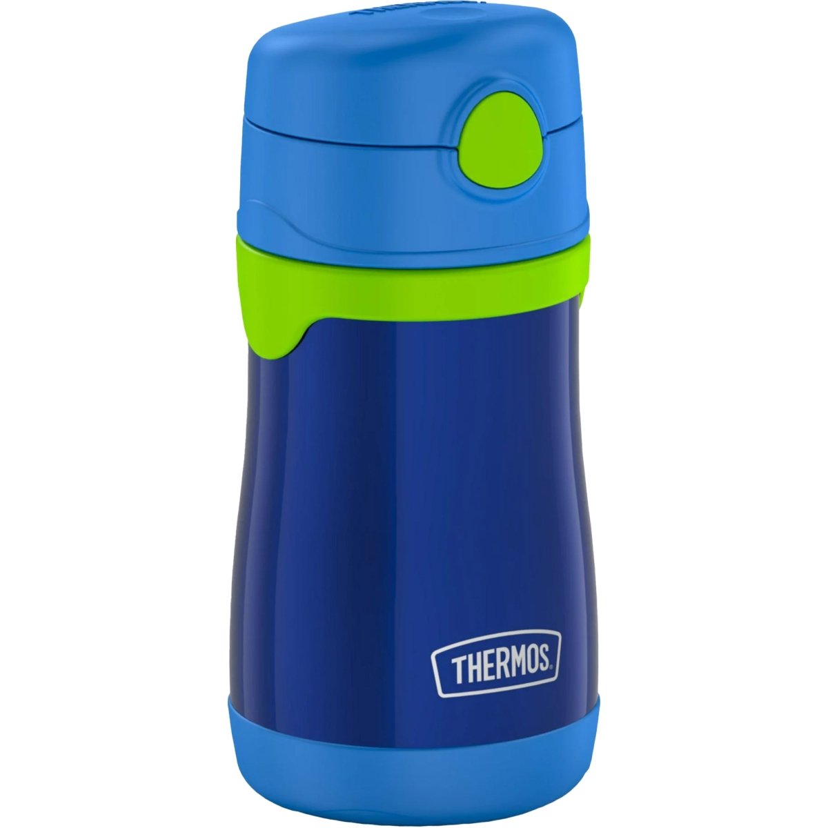 Thermos Kid's 10 oz. Vacuum Insulated Stainless Steel Water Bottle - Navy/Lime - Forza Sports