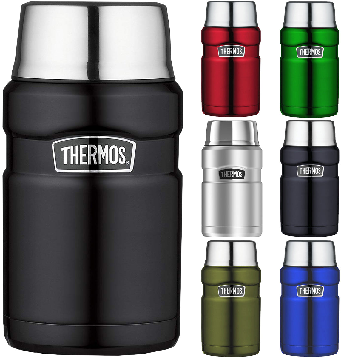 Thermos 24 oz. Stainless King Vacuum Insulated Stainless Steel Food Jar Thermos