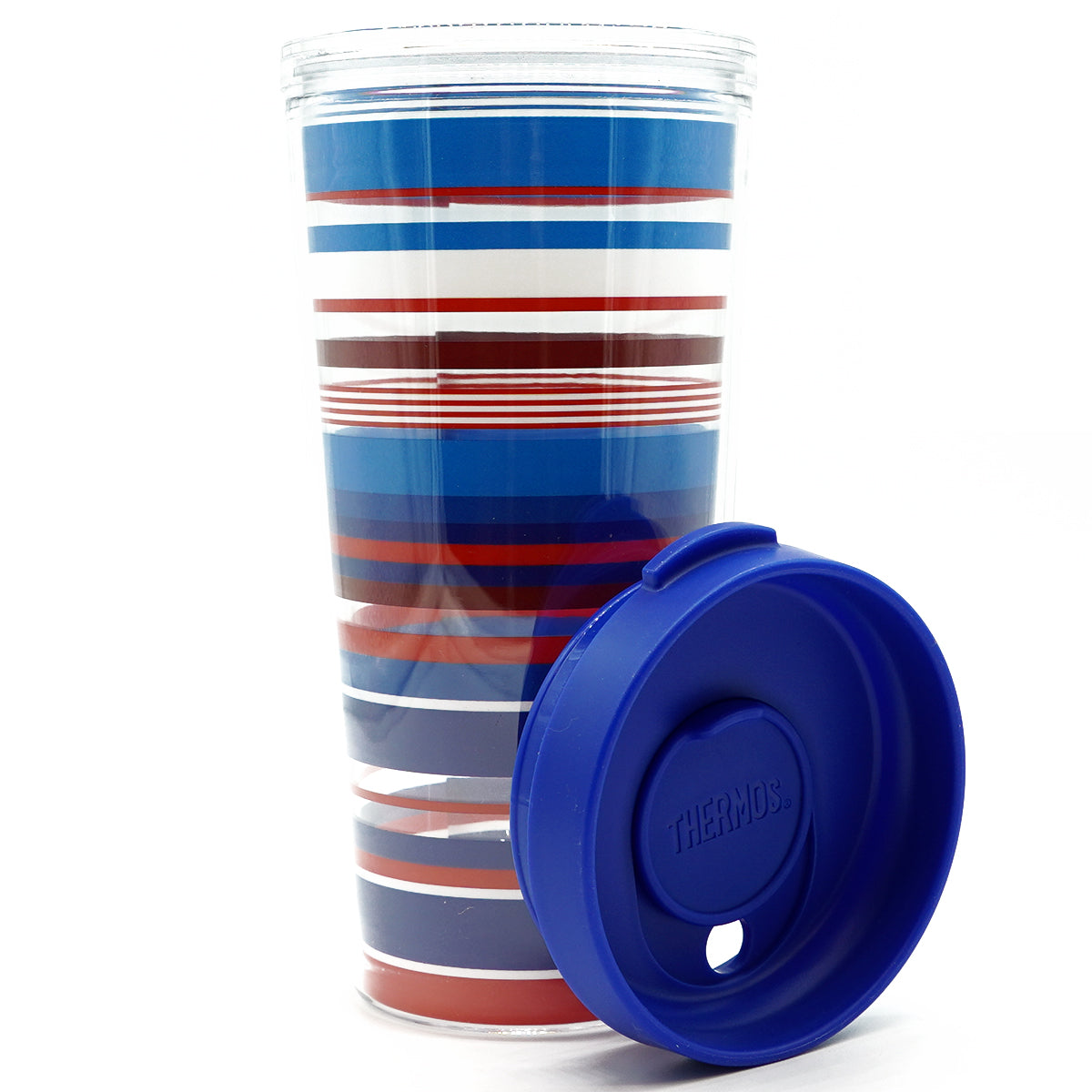 Thermos 16 oz. Insulated Double Wall Travel Tumbler with Lid - Stripes Thermos