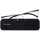ThinOptics Connect Reading Glasses with Black Full Frame Pod ThinOptics